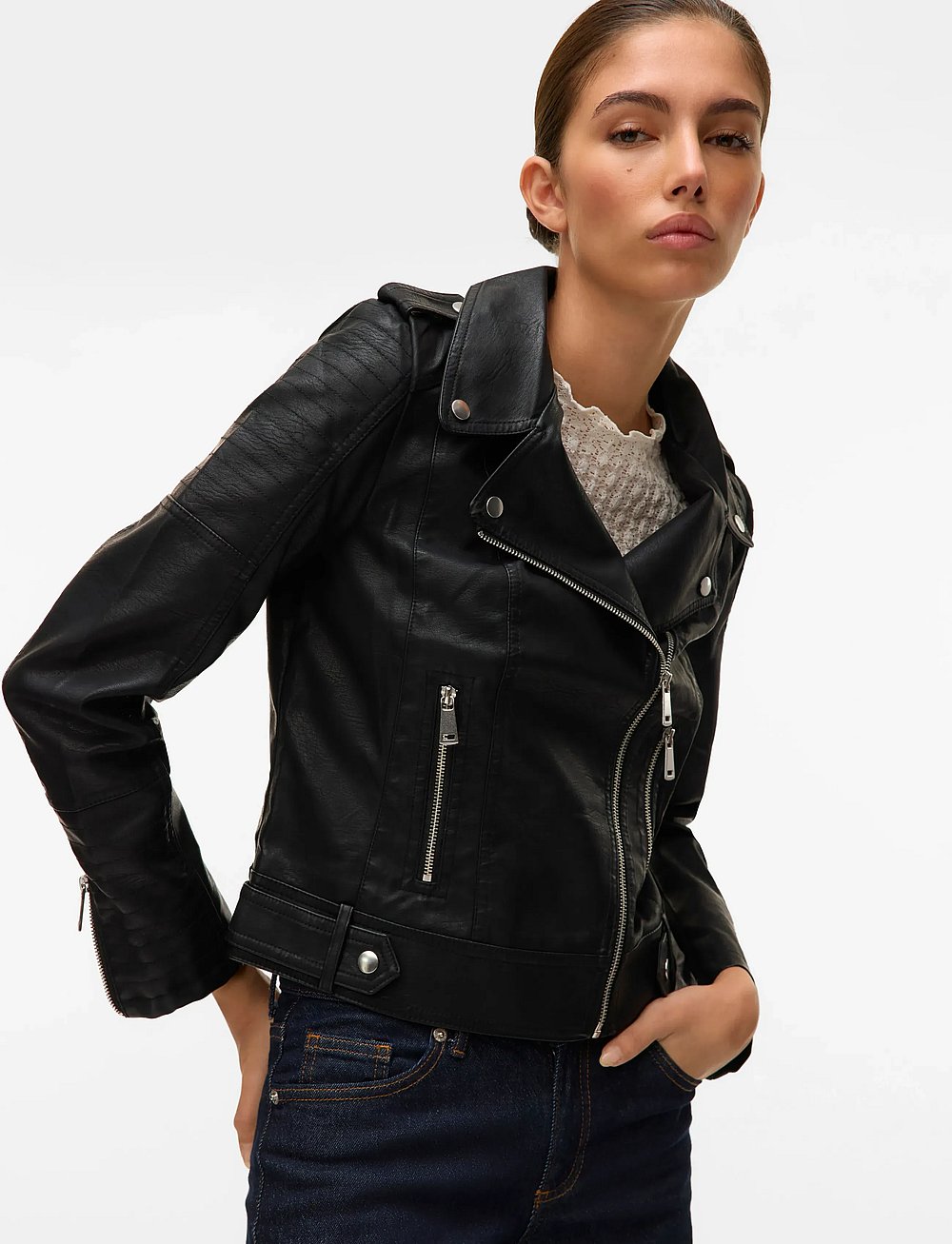Veste Courte Femme VERO MODA Vincemia Noos - 100% Polyester - Col à Revers