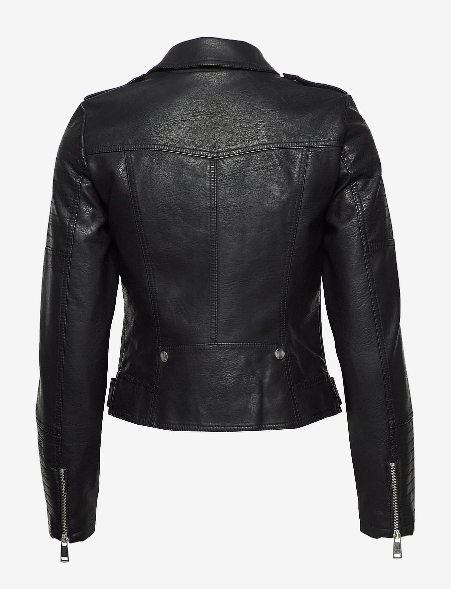 Vero Moda - VMKERRIULTRA SHORT COATED JACKET NOOS - lederjacken - black - 3