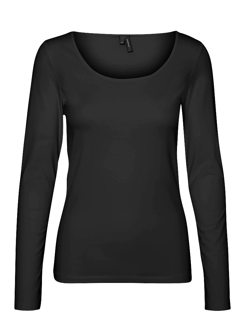 Vero Moda - VMMAXI MY LS SOFT UNECK NOOS - langärmlige tops - black - 1