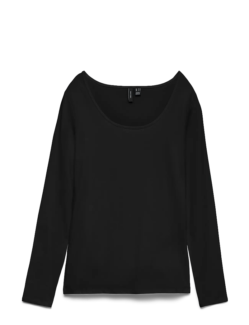 Vero Moda - VMMAXI MY LS SOFT UNECK NOOS - langärmlige tops - black - 2