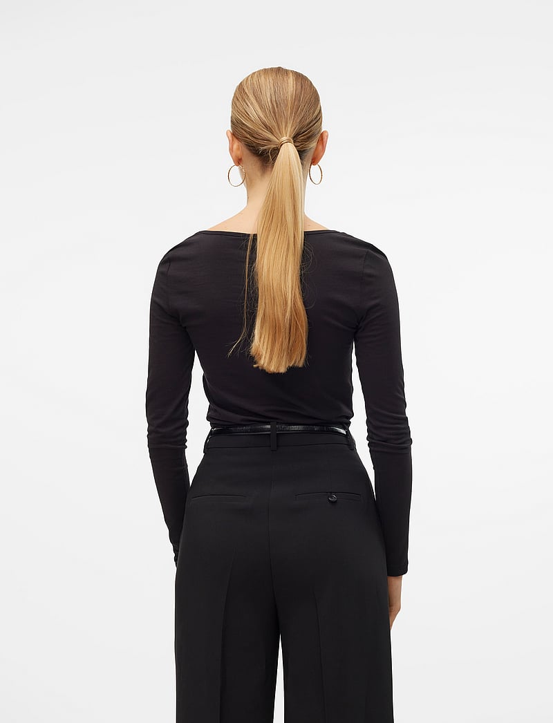 Vero Moda - VMMAXI MY LS SOFT UNECK NOOS - langärmlige tops - black - 3