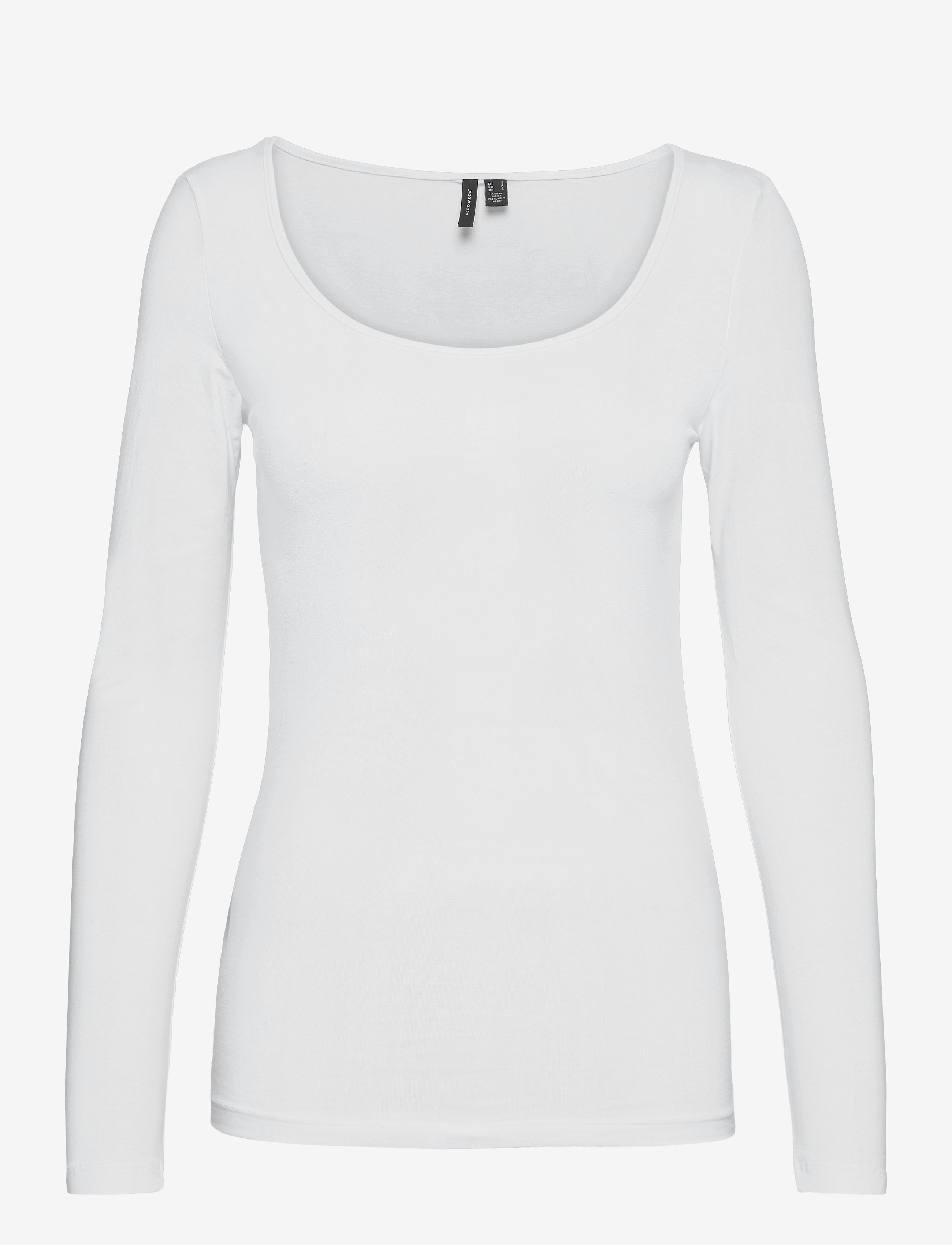 Vero Moda VMMAXI MY LS SOFT UNECK NOOS - Tøj - BRIGHT WHITE / white
