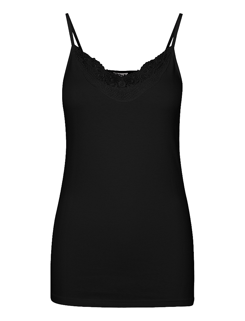 Vero Moda - VMINGE LACE SINGLET JRS NOOS - sleeveless tops - black - 1