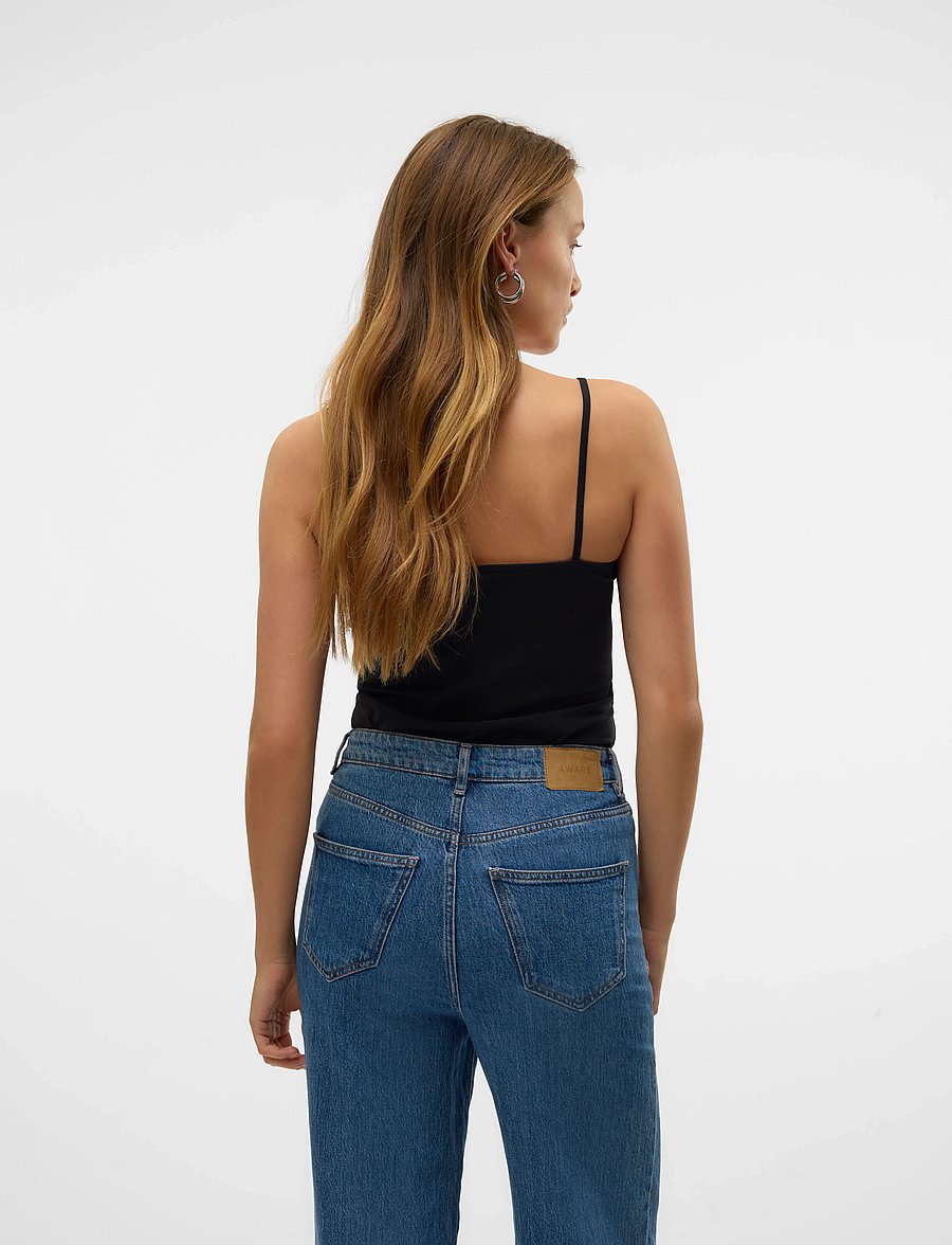 Vero Moda - VMINGE LACE SINGLET JRS NOOS - varrukateta topid - black - 3