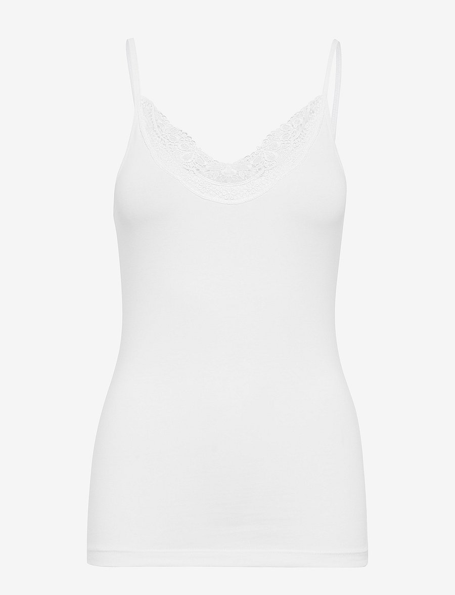 Vero Moda - VMINGE LACE SINGLET JRS NOOS - tanktops - bright white - 1