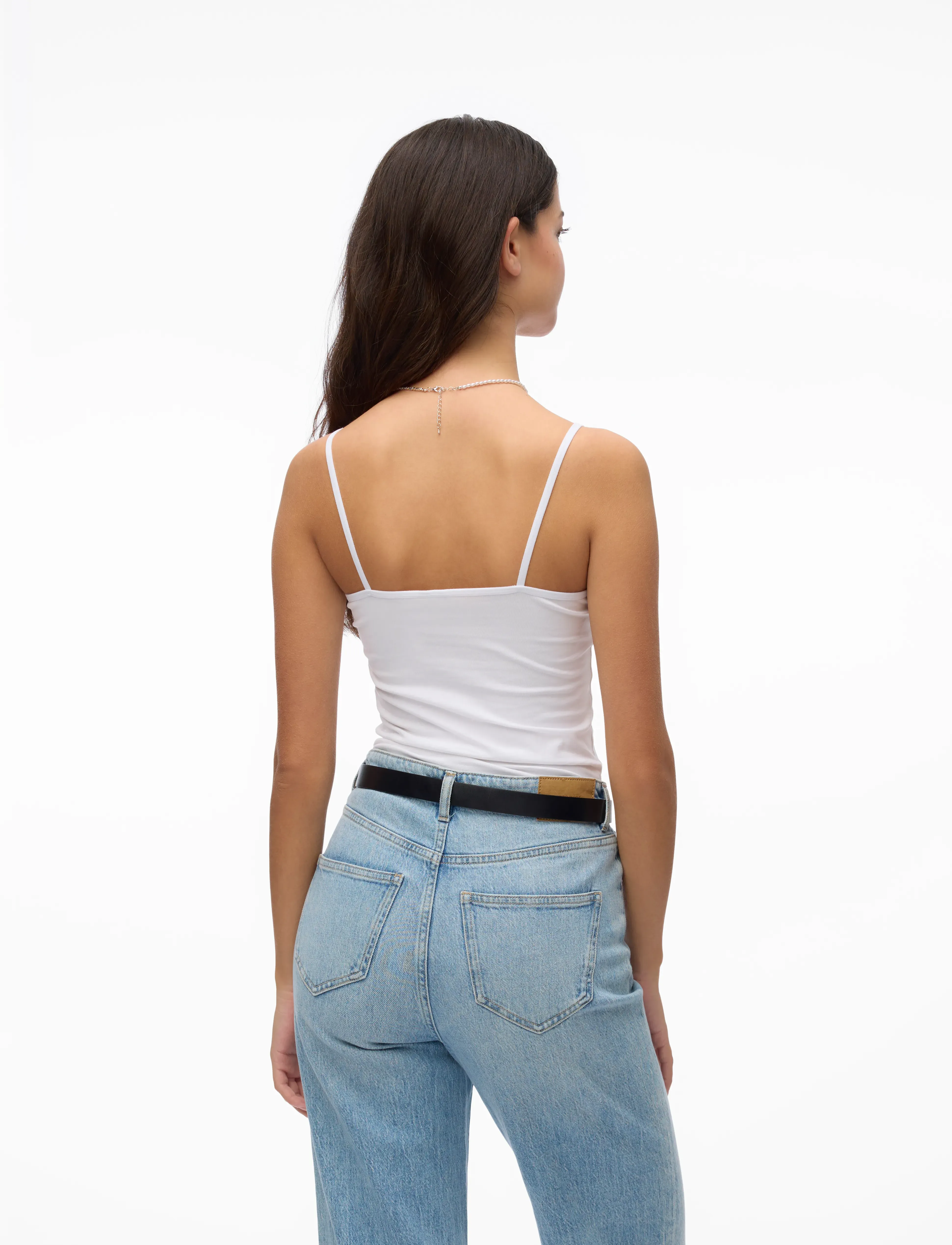Vero Moda - VMINGE LACE SINGLET JRS NOOS - sleeveless tops - bright white - 3