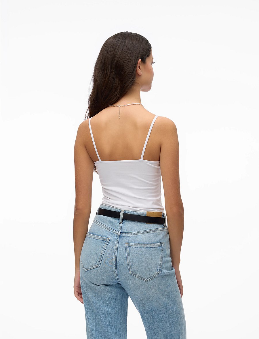 Vero Moda - VMINGE LACE SINGLET JRS NOOS - tanktops - bright white - 3