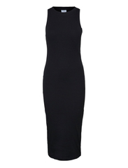 Vero Moda - VMLAVENDER SL O-NECK CALF DRESS VMA NOOS - alhaisimmat hinnat - black - 6