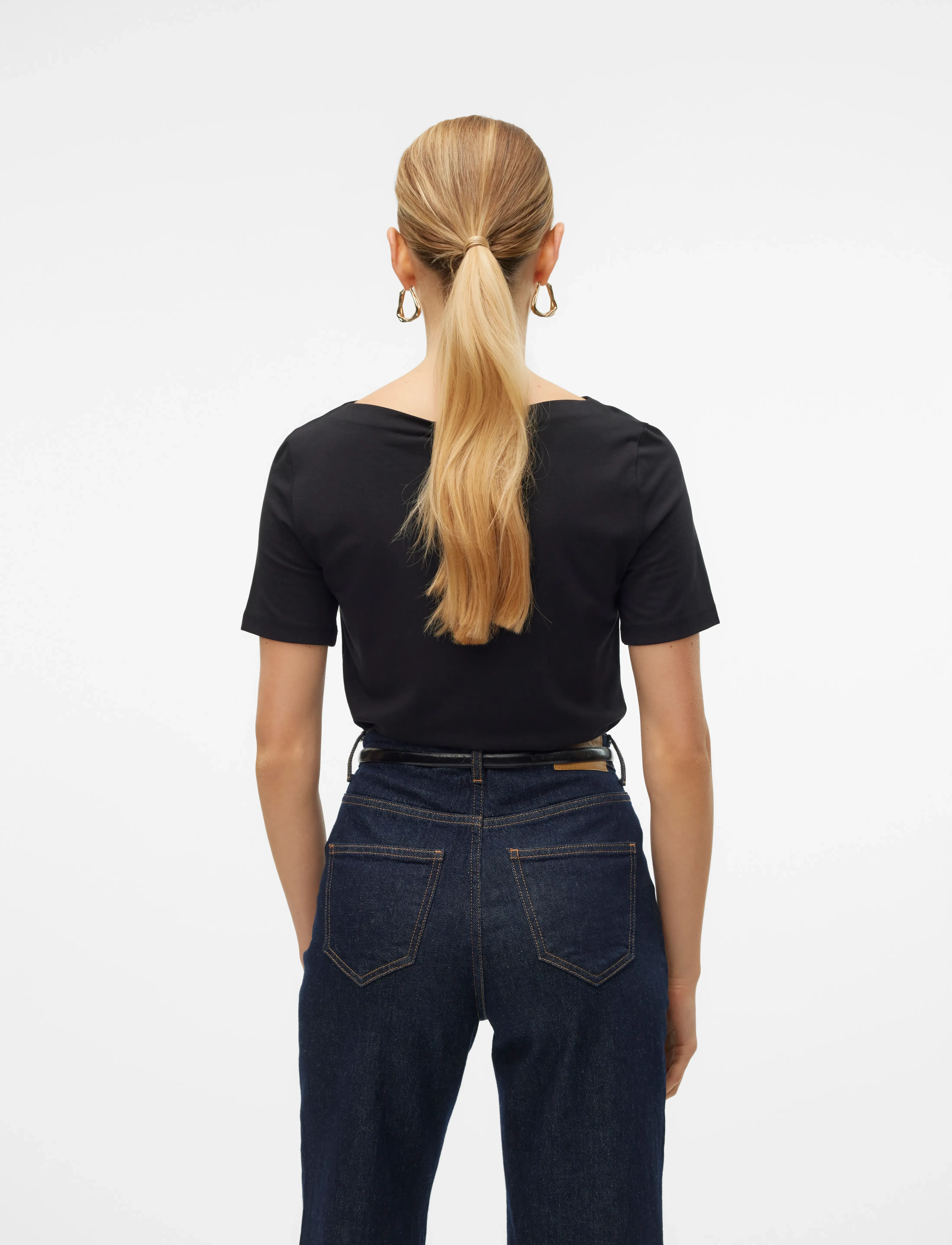 Vero Moda - VMPANDA MODAL S/S TOP NOOS - t-shirts - black - 3