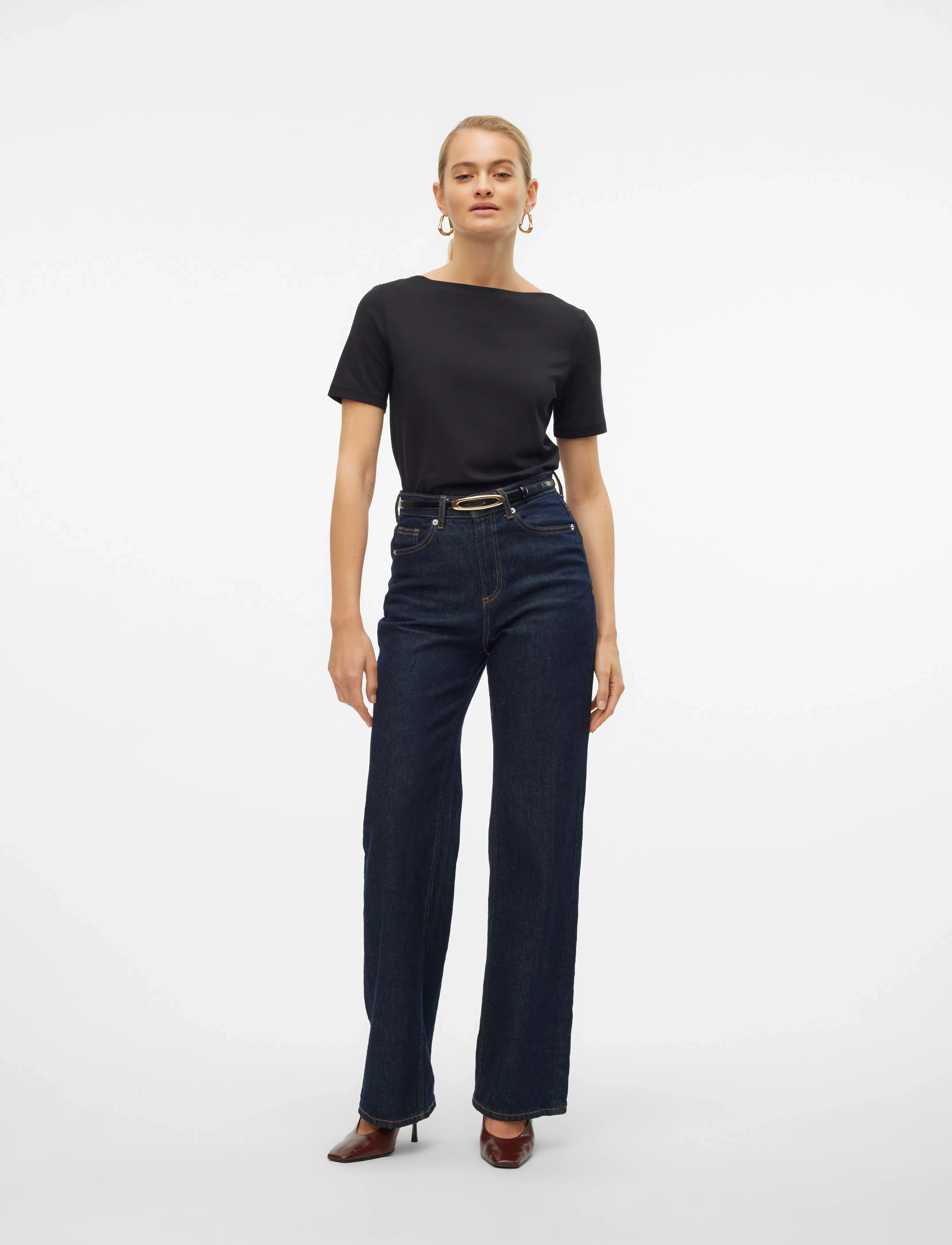 Vero Moda - VMPANDA MODAL S/S TOP NOOS - t-shirts - black - 4