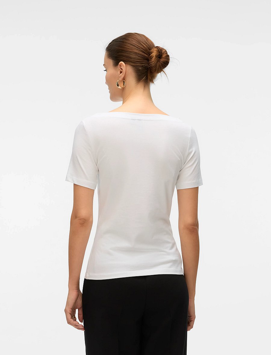 Vero Moda - VMPANDA MODAL S/S TOP NOOS - t-shirts - bright white - 3