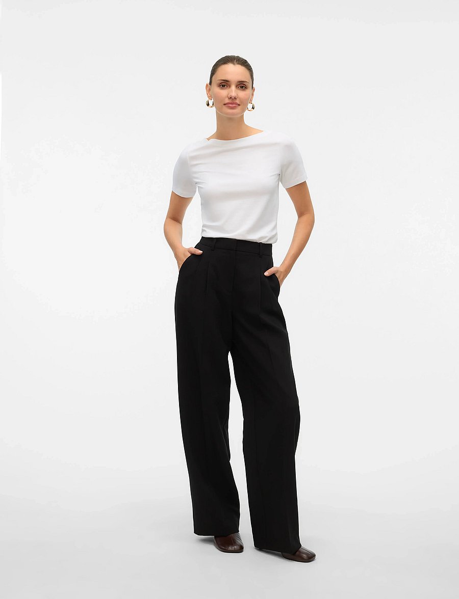 Vero Moda - VMPANDA MODAL S/S TOP NOOS - t-shirts - bright white - 4