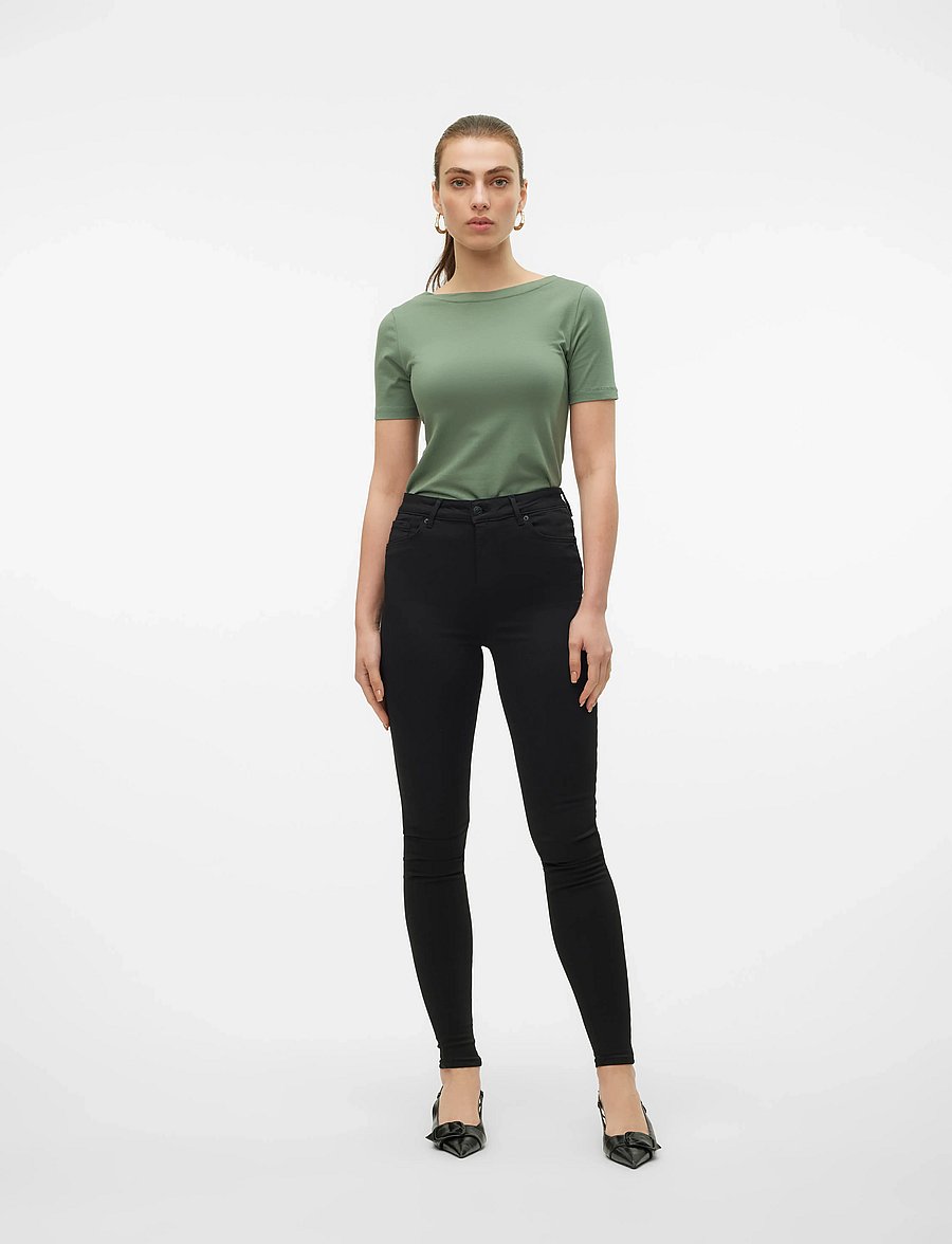 Vero Moda - VMPANDA MODAL S/S TOP NOOS - t-shirts - laurel wreath - 3