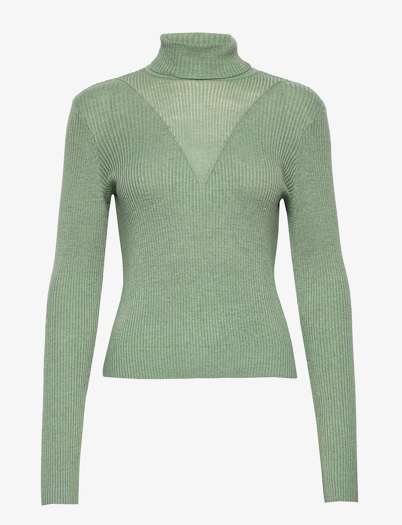 Vero Moda - VMCUTIE LS HIGHNECK BLOUSE - hedge green - 0