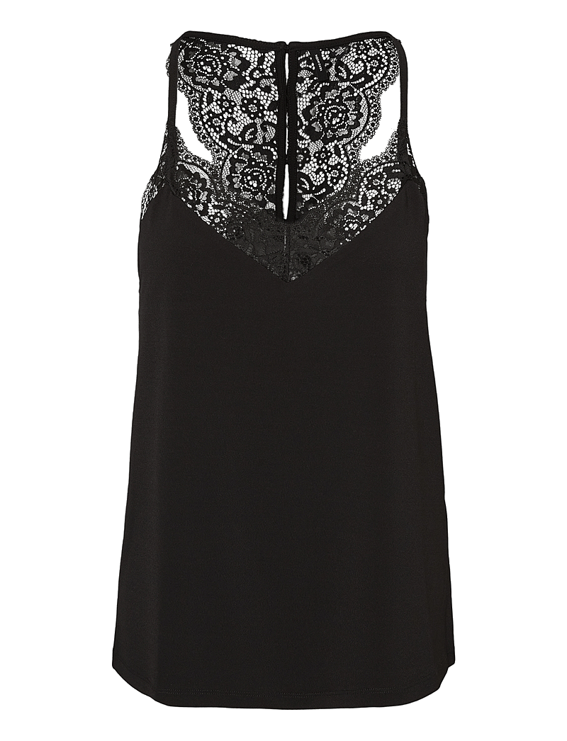 Vero Moda - VMANA S/L LACE TOP GA NOOS - Ärmellose blusen - black - 1