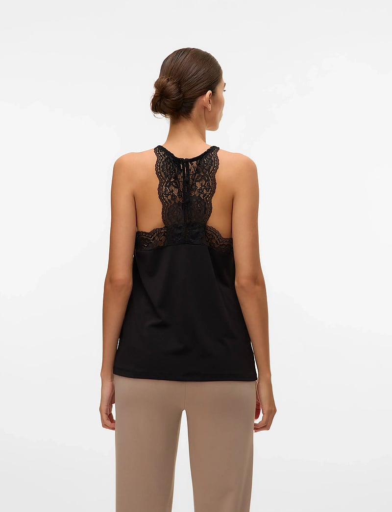 Vero Moda - VMANA S/L LACE TOP GA NOOS - Ärmellose blusen - black - 3