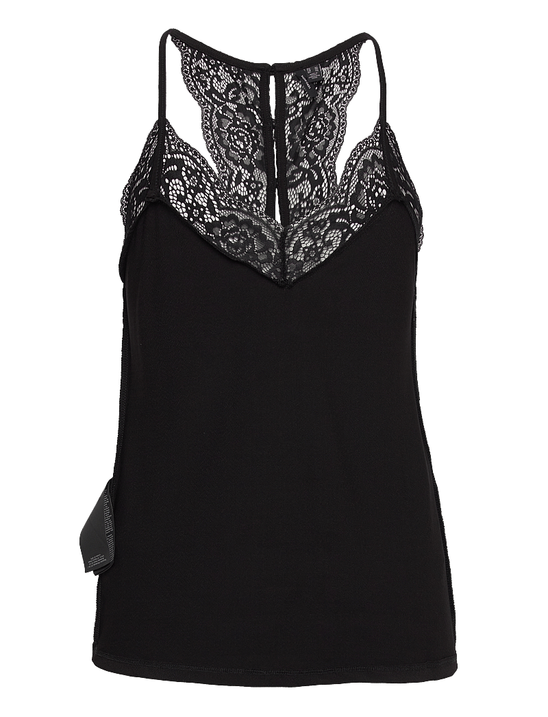 Vero Moda - VMANA S/L LACE TOP GA NOOS - Ärmellose blusen - black - 3