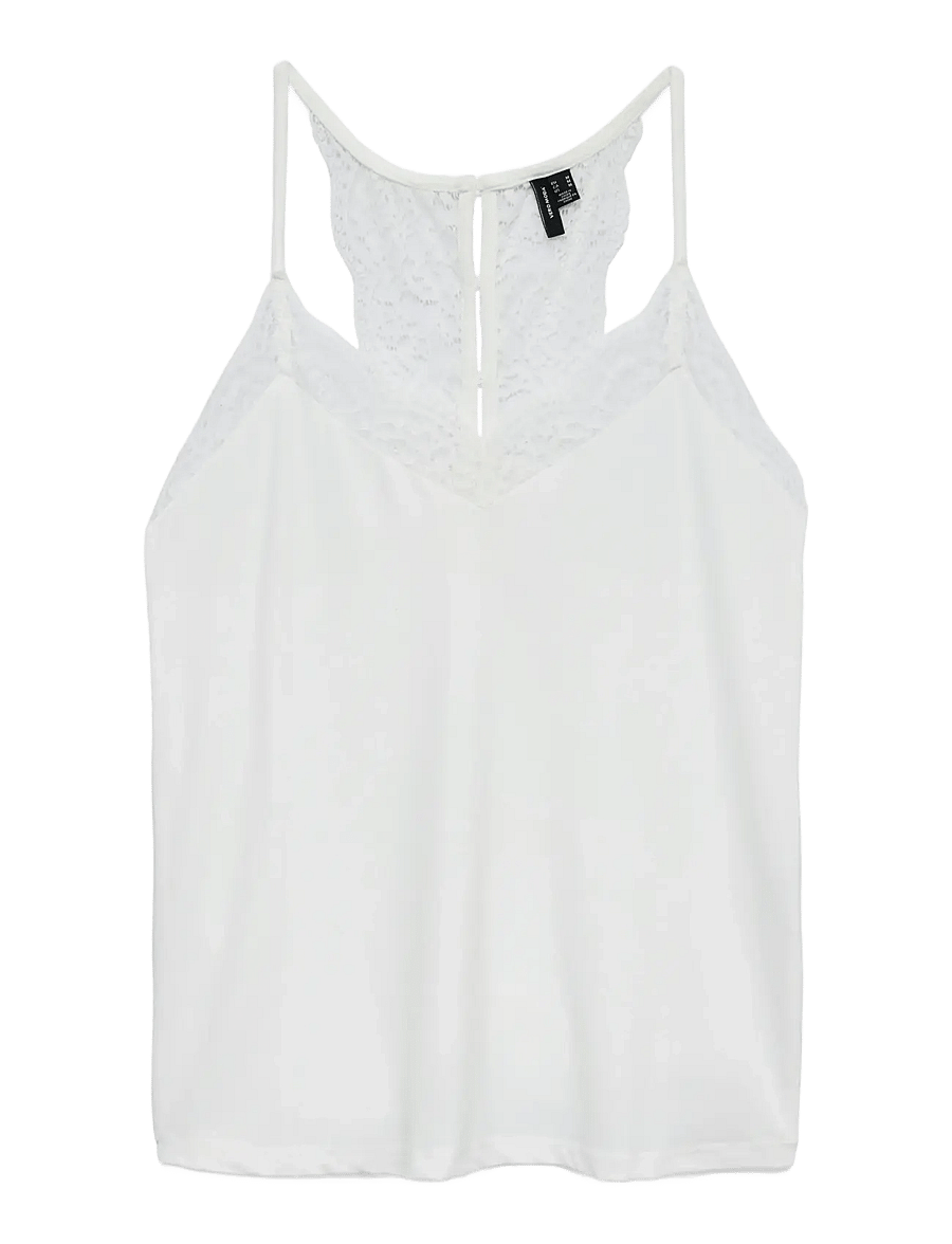 Vero Moda - VMANA S/L LACE TOP GA NOOS - blūzes bez piedurknēm - snow white - 1