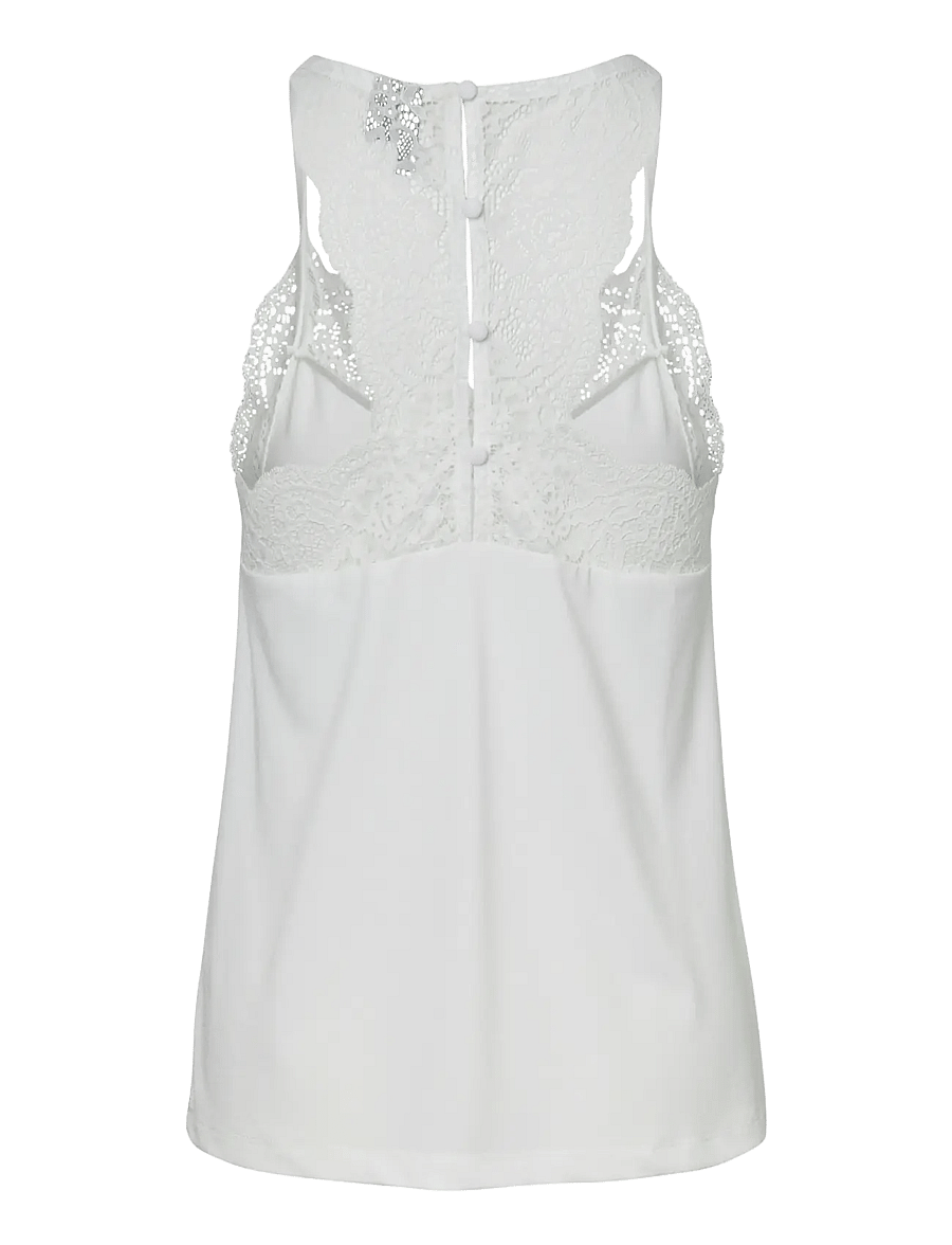 Vero Moda - VMANA S/L LACE TOP GA NOOS - blūzes bez piedurknēm - snow white - 2