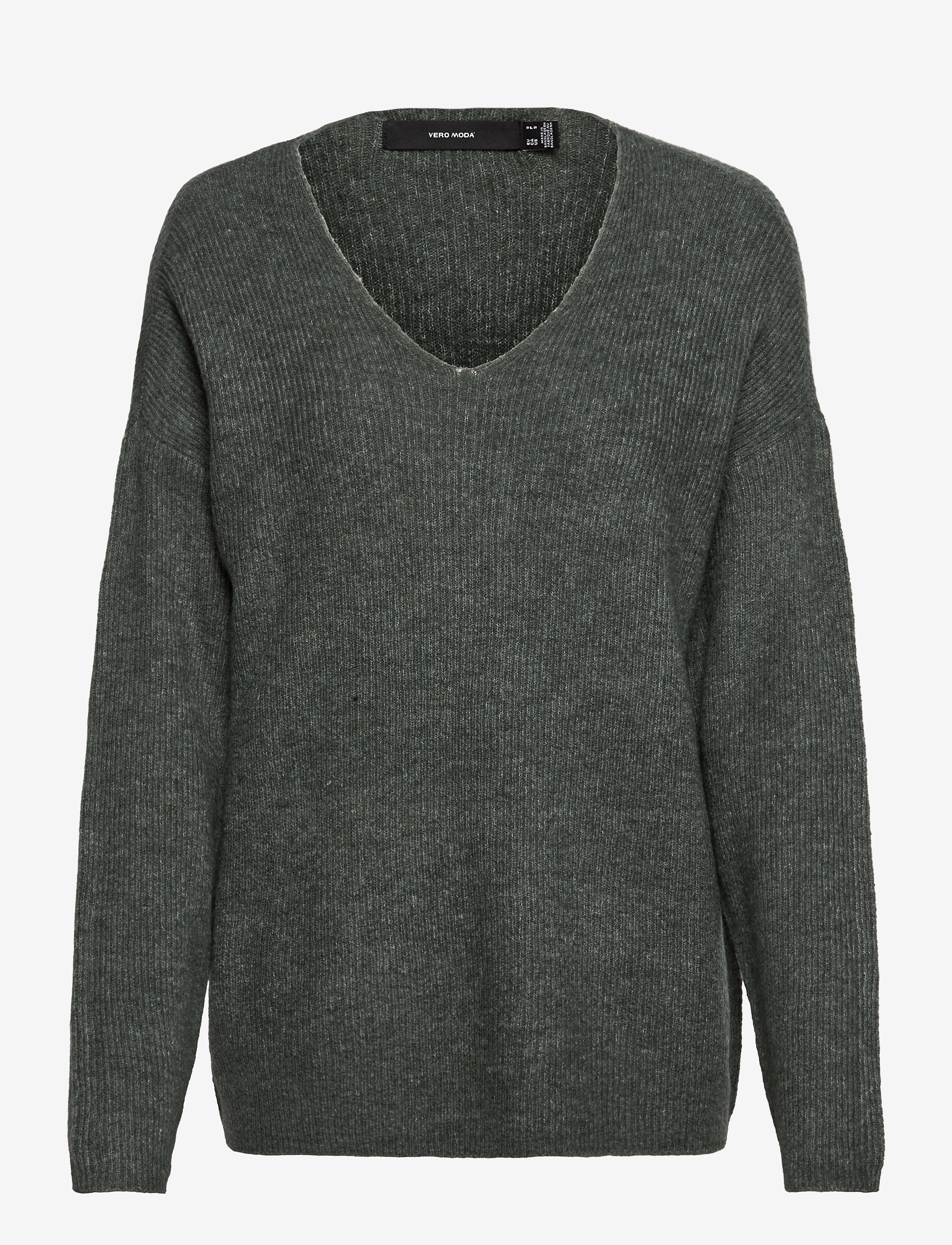 VMCREWLEFILE LS V-NECK BLOUSE NOOS - BALSAM GREEN