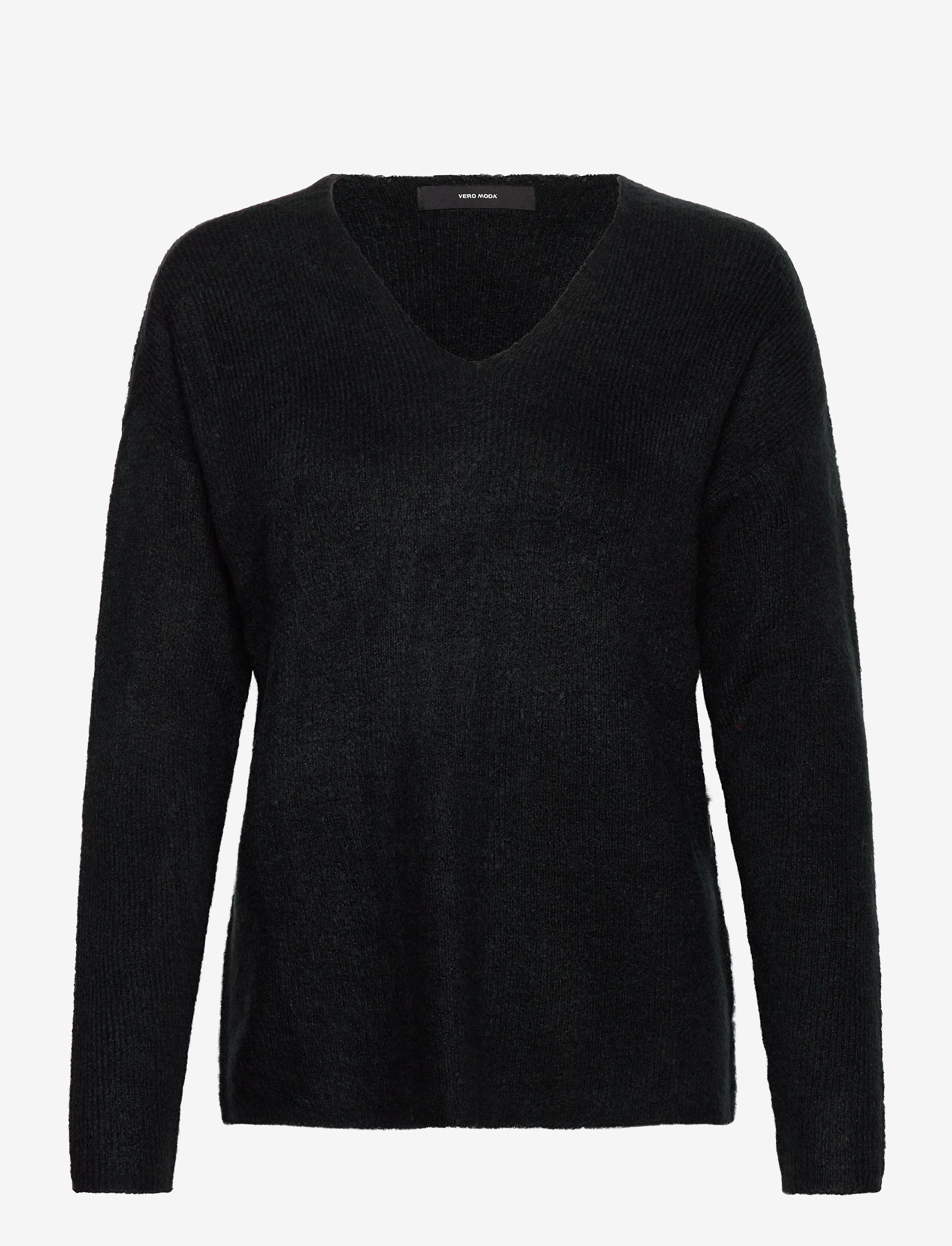 VMCREWLEFILE LS V-NECK BLOUSE NOOS - BLACK