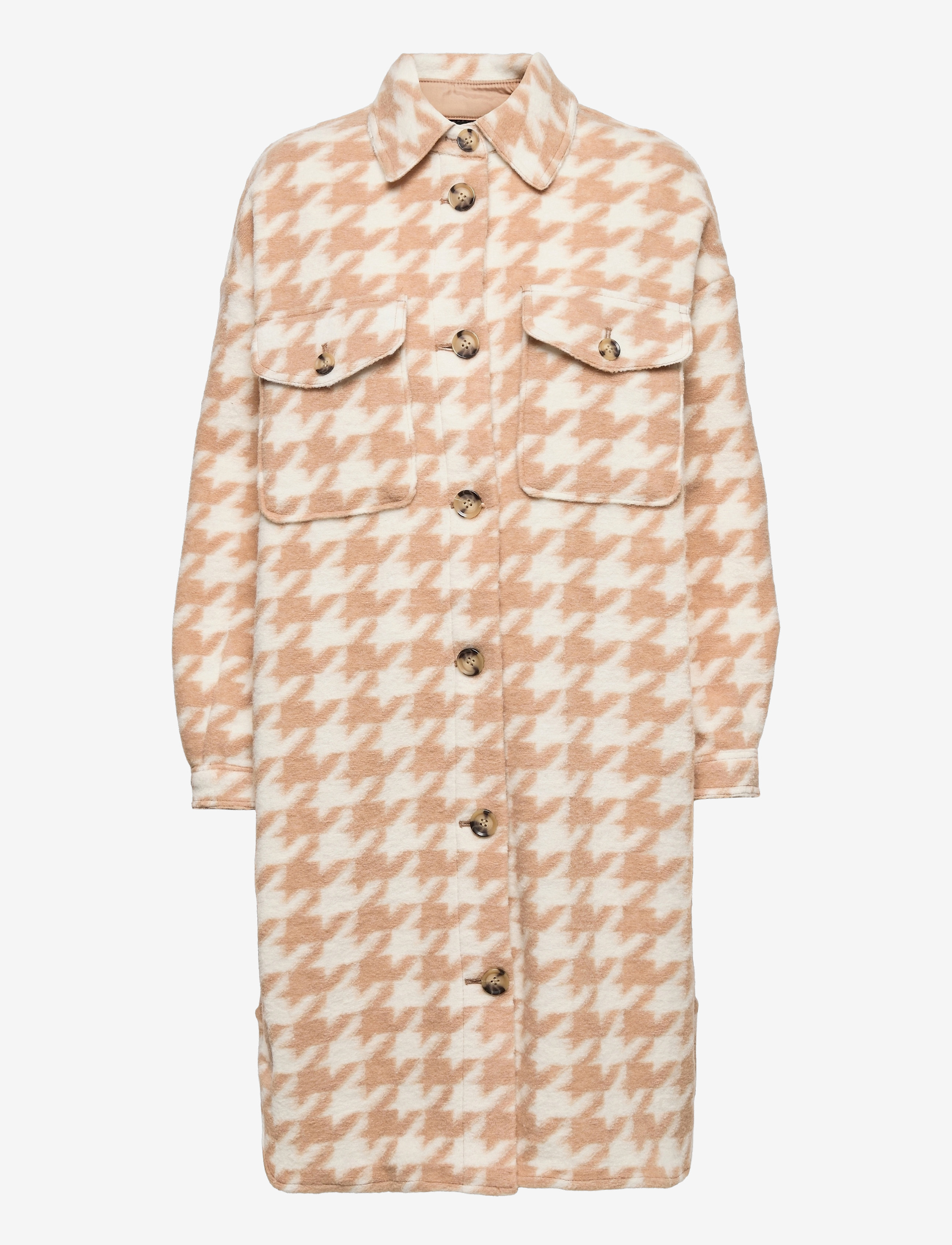 Vero Moda VMCHRISSIE LONG CHECK SHIRT GA - Overshirts - NOMAD / brown