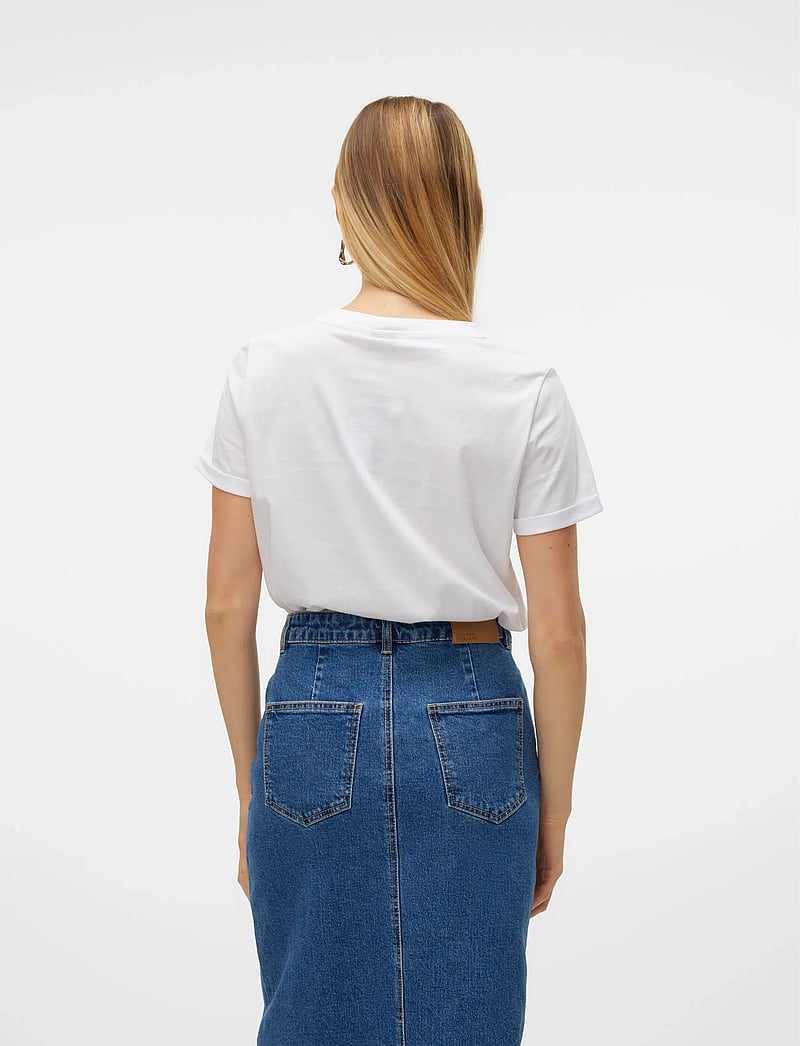 Vero Moda - VMPAULA S/S T-SHIRT - t-krekli - bright white - 3