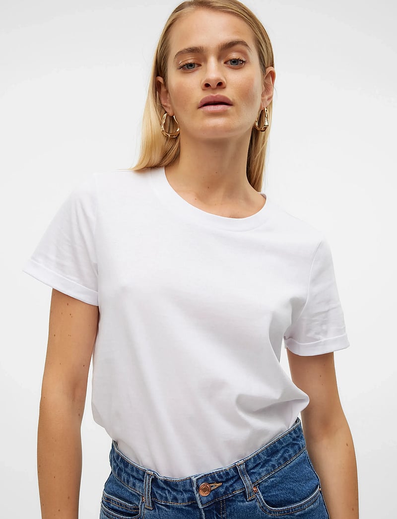 Vero Moda - VMPAULA S/S T-SHIRT - t-krekli - bright white - 5