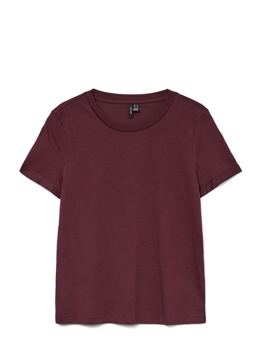 Vero Moda - VMPAULA S/S T-SHIRT NOOS - t-särgid - winetasting - 1