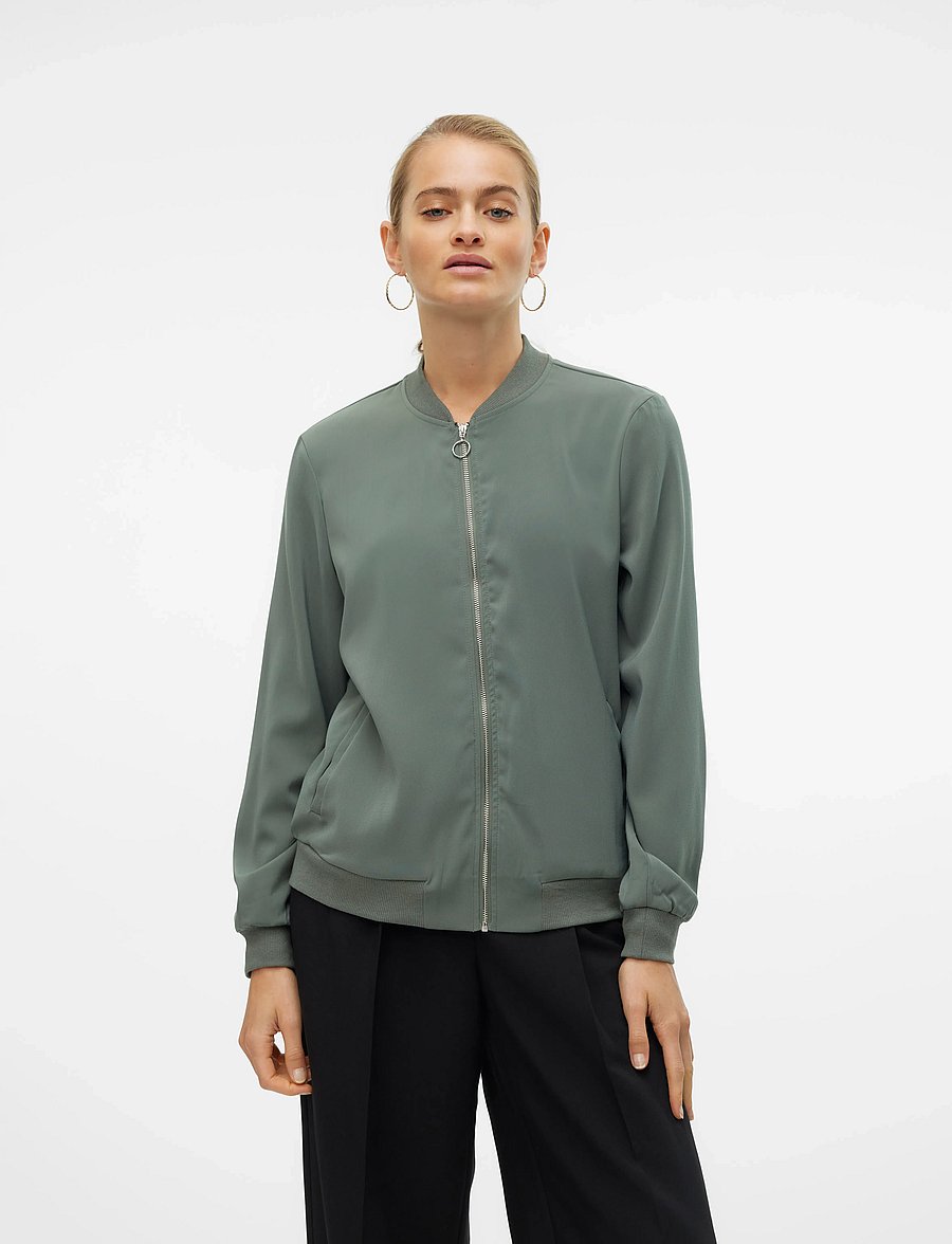Vero Moda - VMCOCO L/S BOMBER NOOS - frühlingsjacken - laurel wreath - 0