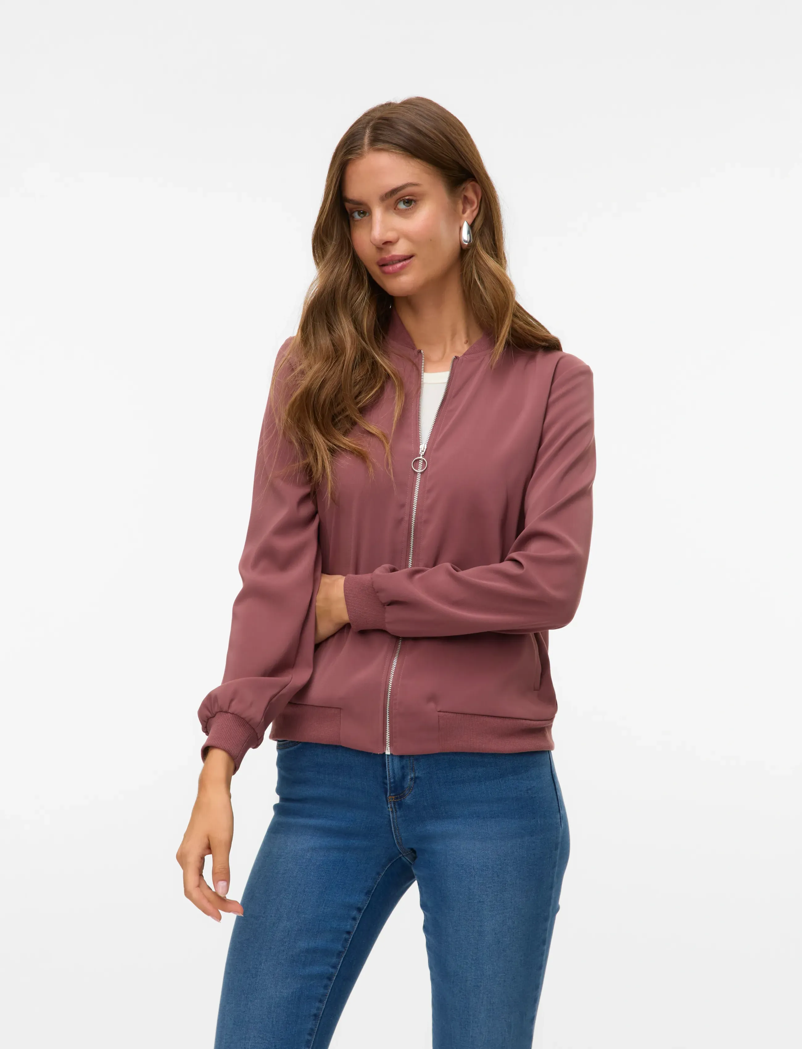 Vero Moda Vmcoco L/S Bomber Noos, XS, Jackets, Rosa - Bomber, Frauen