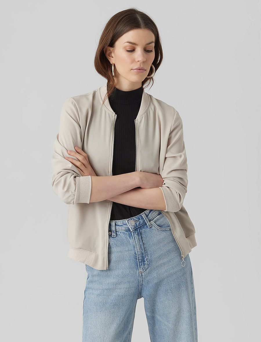 Vero Moda - VMCOCO L/S BOMBER NOOS - frühlingsjacken - silver lining - 0