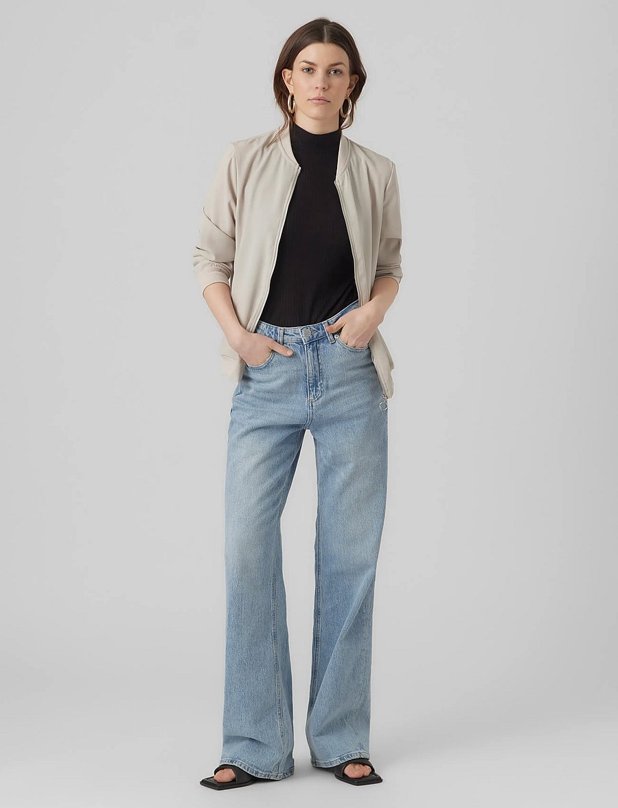 Vero Moda - VMCOCO L/S BOMBER NOOS - frühlingsjacken - silver lining - 4