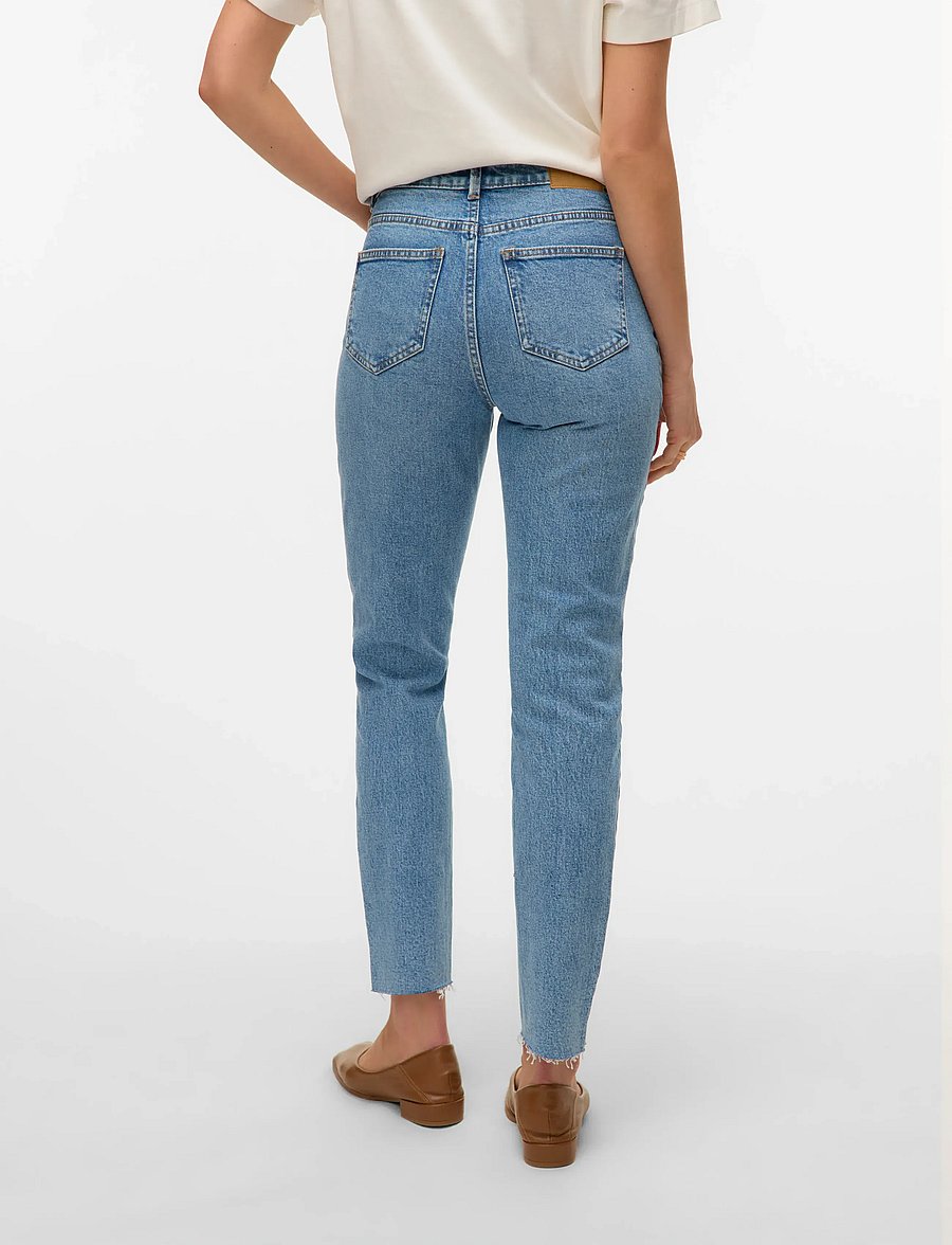 Vero Moda - VMBRENDA HR MOM A CUT GU384 GA NOOS - straight jeans - light blue denim - 2