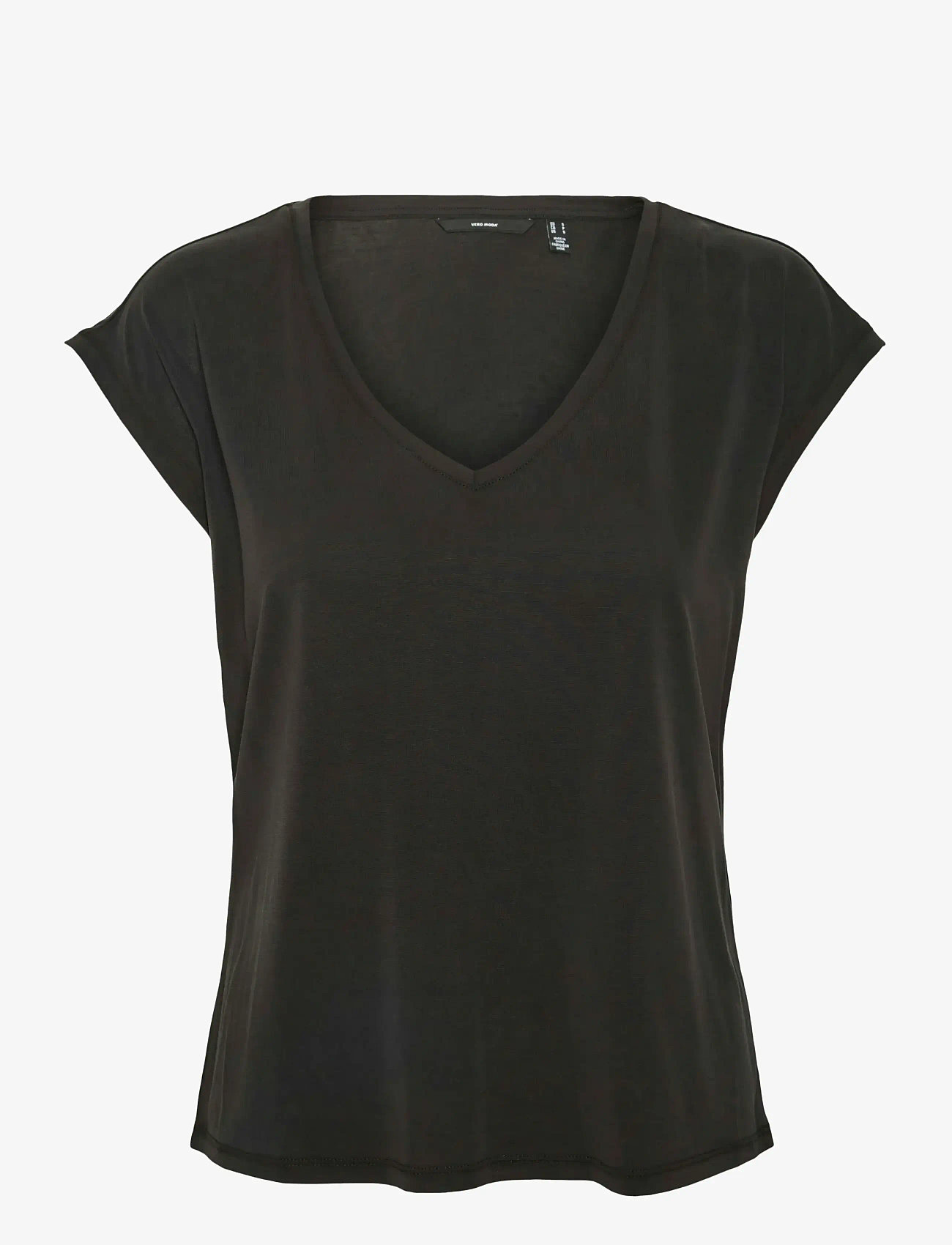 Vero Moda - VMFILLI SS V-NECK TEE GA NOOS - t-shirts - black - 1
