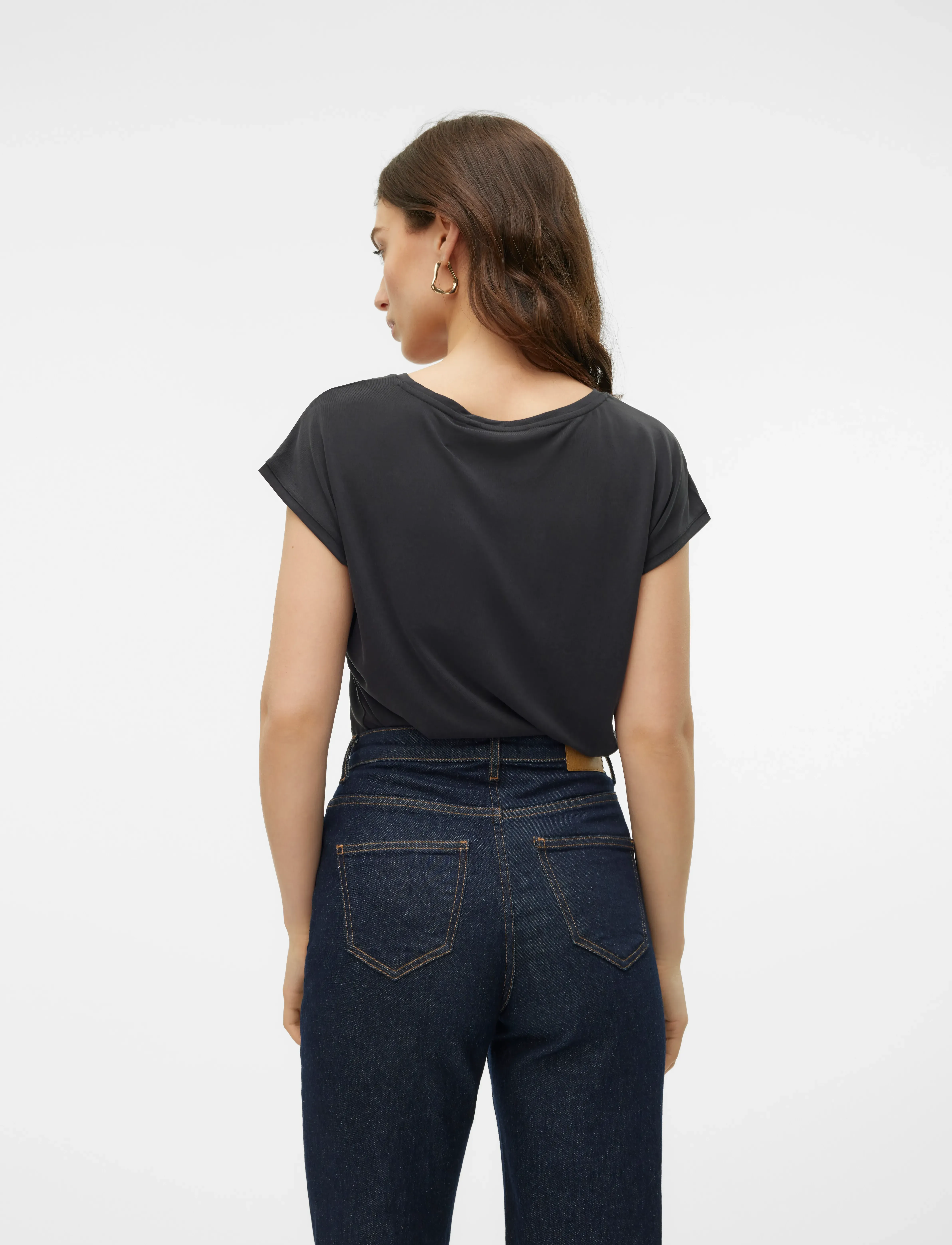Vero Moda - VMFILLI SS V-NECK TEE NOOS - t-shirts - black - 3