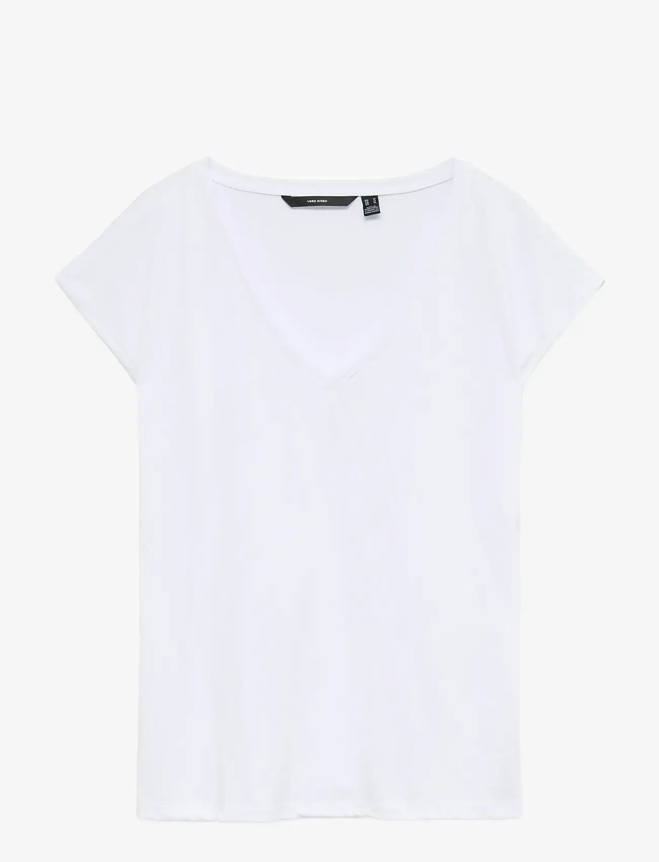 Vero Moda - VMFILLI SS V-NECK TEE NOOS - t-shirts - bright white - 1