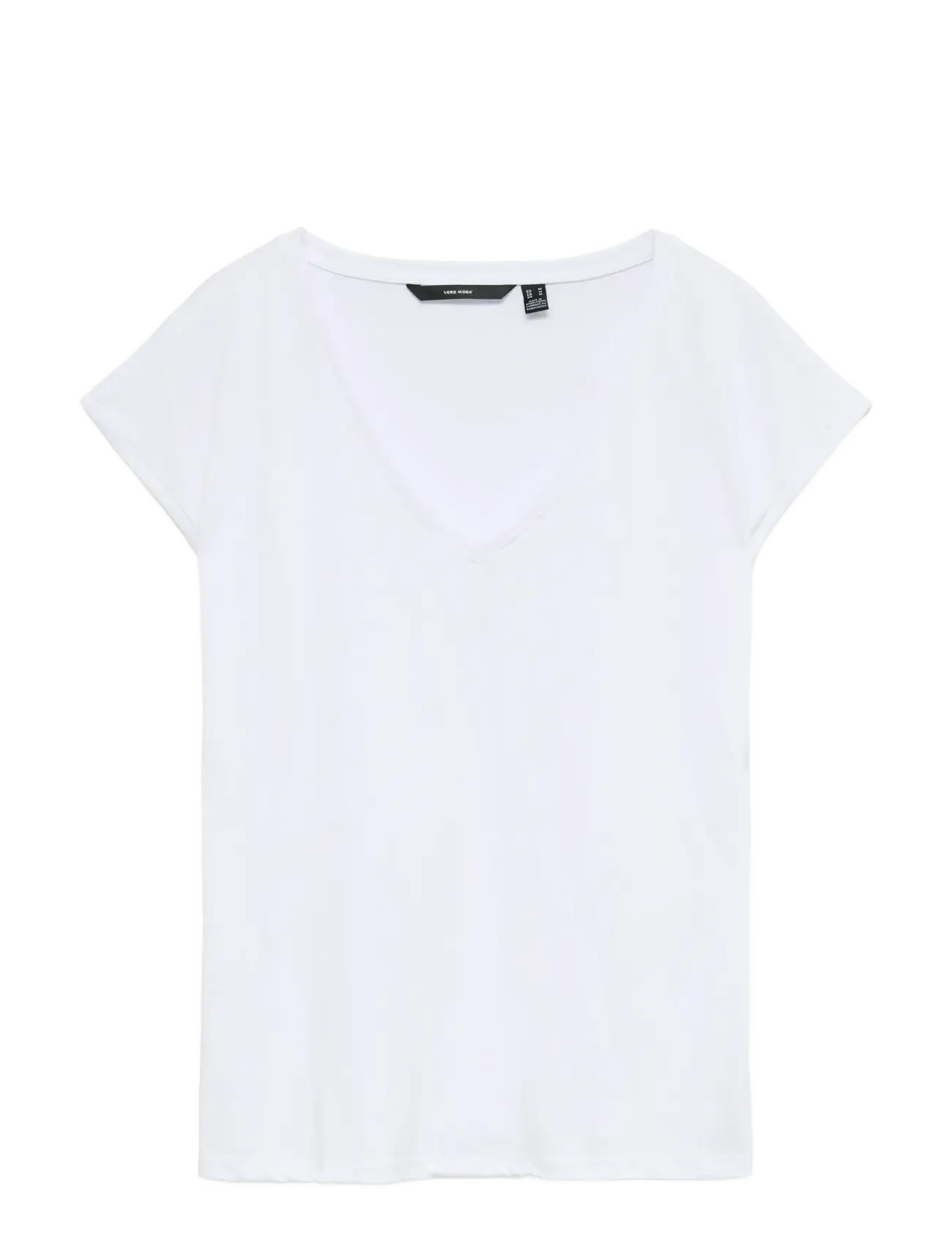 Vero Moda VMFILLI SS V-NECK TEE NOOS - T-Shirts & Tops - BRIGHT WHITE / white