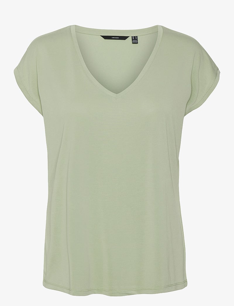 Vero Moda - VMFILLI SS V-NECK TEE NOOS - t-shirts - reseda - 1