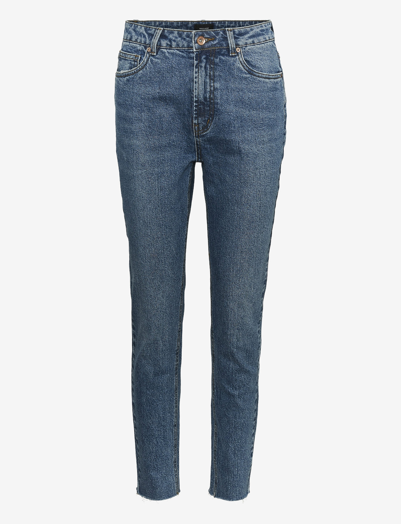 Vero Moda - VMBRENDA HR STRAIGHT A CUT GU385 GA NOOS - raka jeans - medium blue denim - 0