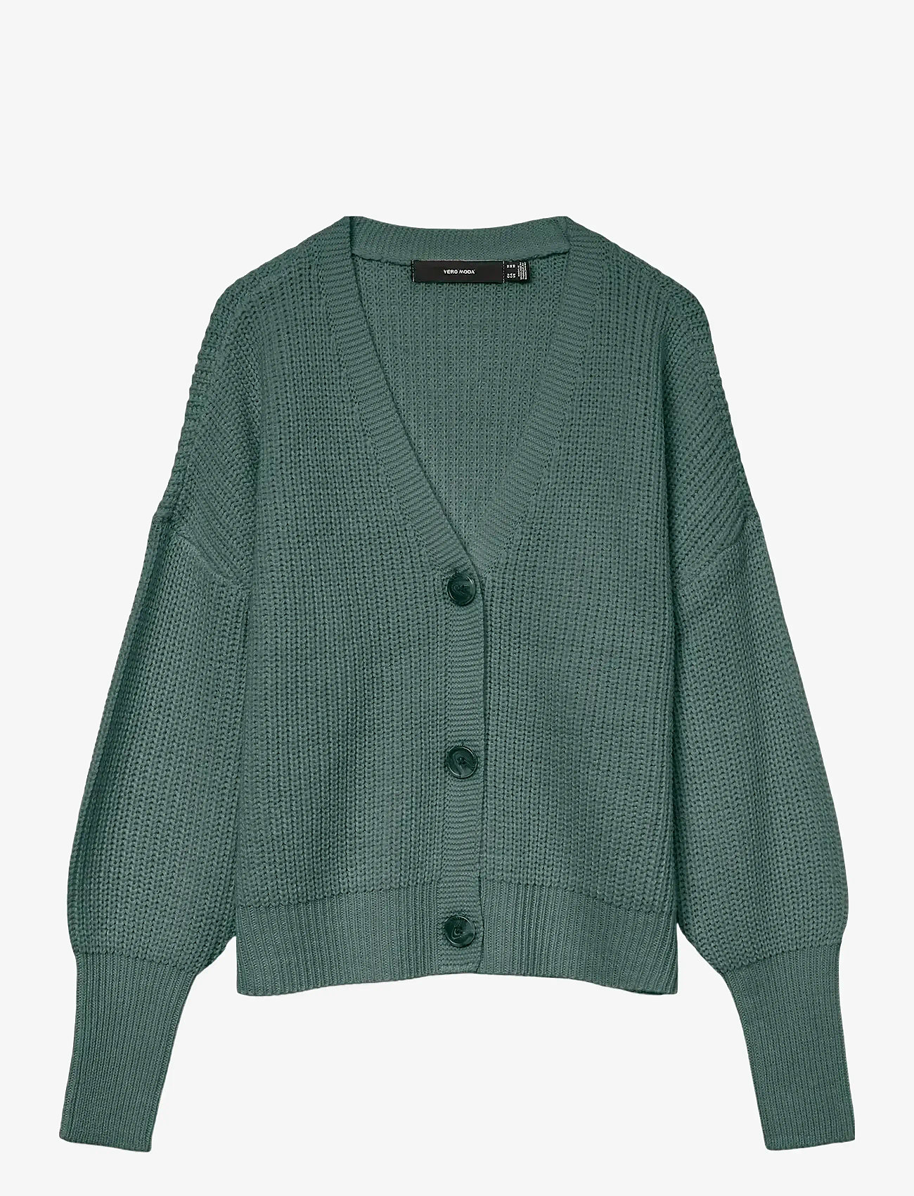 Vero Moda - VMLEA LS V-NECK CUFF CARDIGAN NOOS - peysur - balsam green - 1