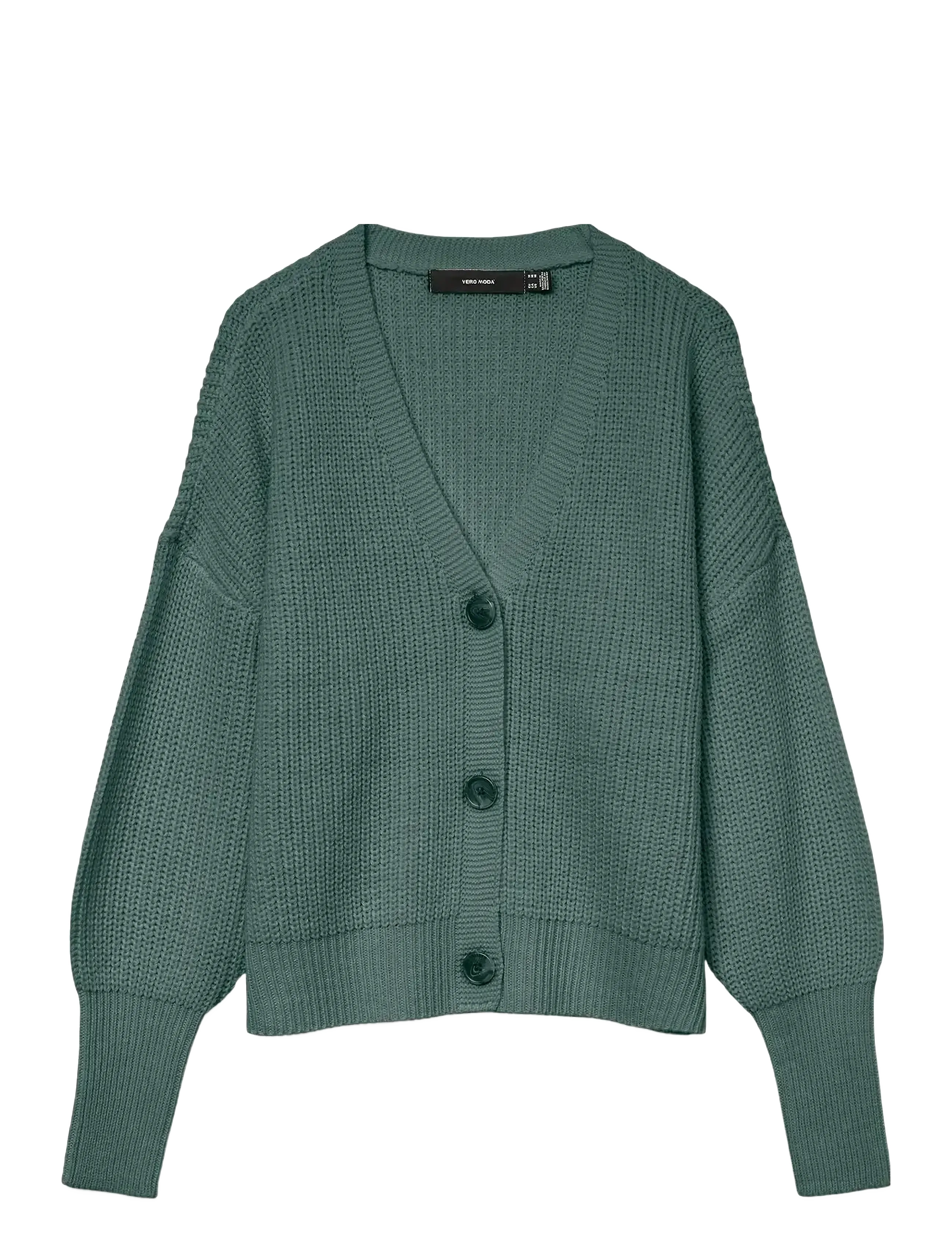 Vero Moda VMLEA LS V-NECK CUFF CARDIGAN NOOS - Cardigans - BALSAM GREEN / green