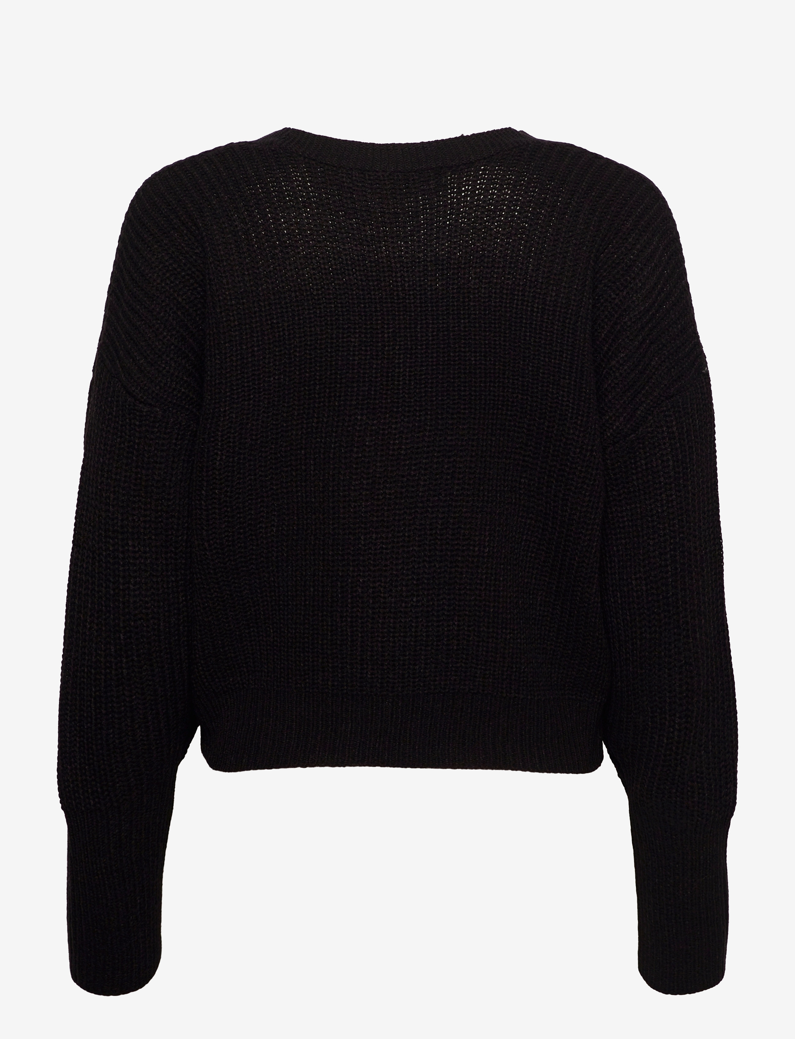 Vero Moda - VMLEA LS V-NECK CUFF CARDIGAN NOOS - strickjacken - black - 2