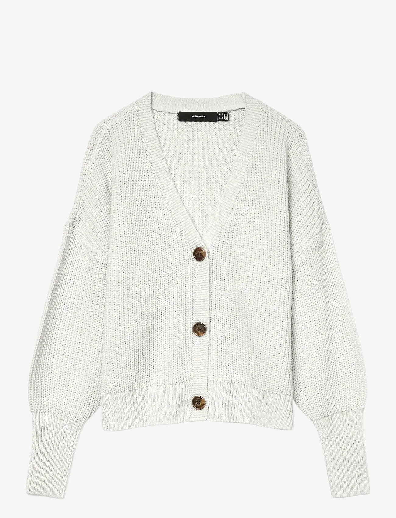 Vero Moda - VMLEA LS V-NECK CUFF CARDIGAN NOOS - cardigans - cloud dancer - 1