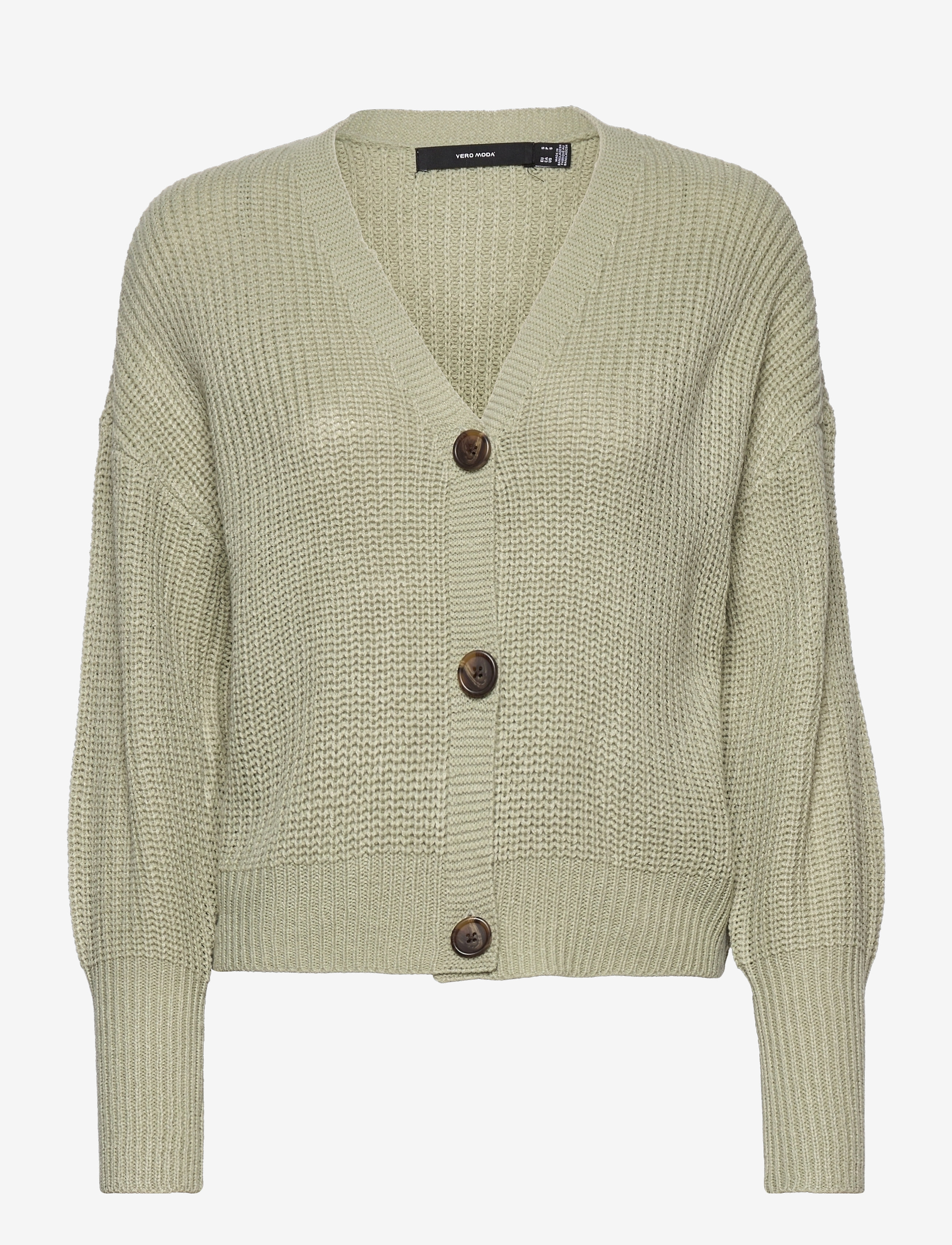 Vero Moda VMLEA LS V-NECK CUFF CARDIGAN NOOS - Kudumid - DESERT SAGE / grey