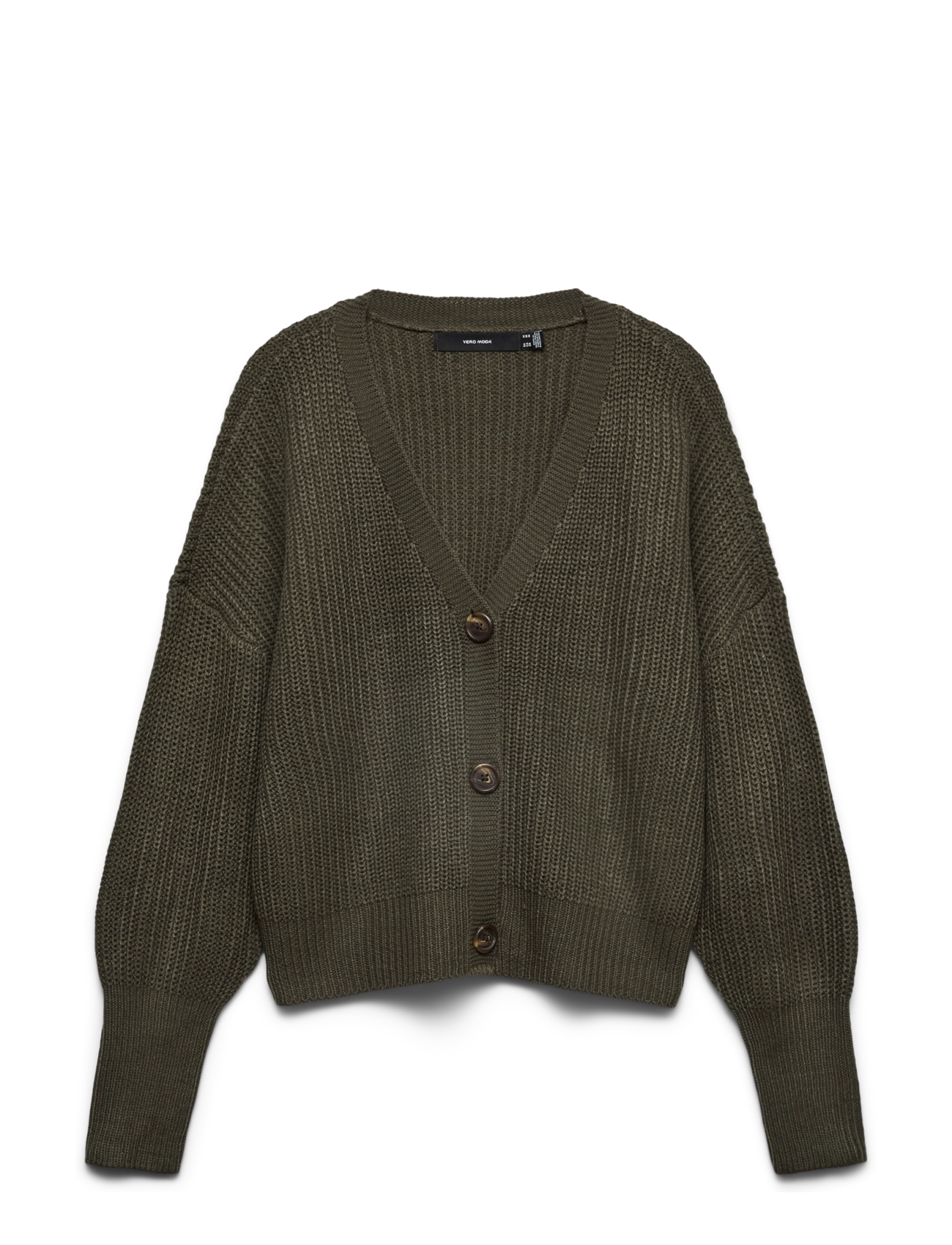 Vero Moda VMLEA LS V-NECK CUFF CARDIGAN NOOS - Tøj - FOREST NIGHT / green