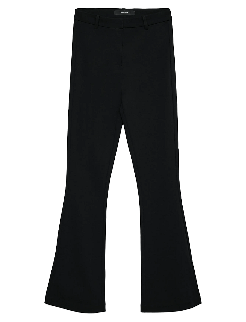 Vero Moda - VMAMIRA MW FLARED PANT NOOS - schlaghose - black - 1
