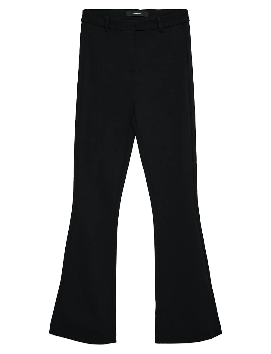 Vero Moda - VMAMIRA MW FLARED PANT NOOS - schlaghose - black - 1