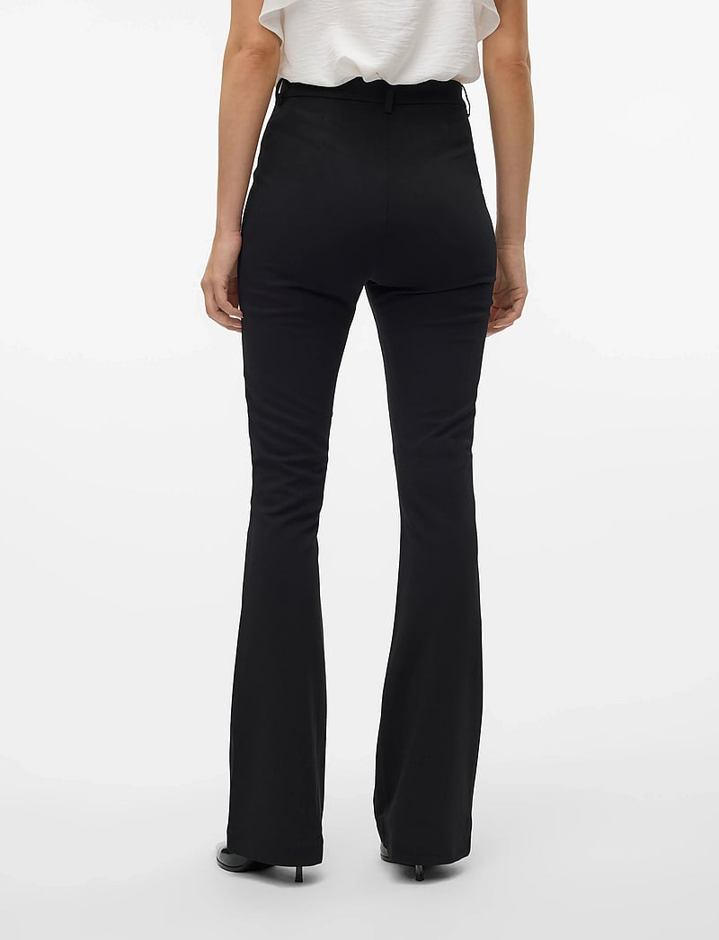 Vero Moda - VMAMIRA MW FLARED PANT NOOS - schlaghose - black - 3