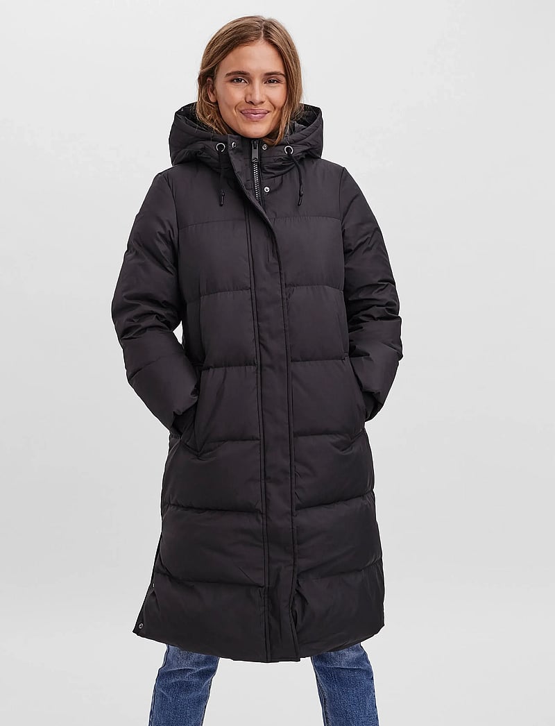 Vero Moda - VMERICAHOLLY LONG DOWN COAT NOOS - dunfrakker - black - 0